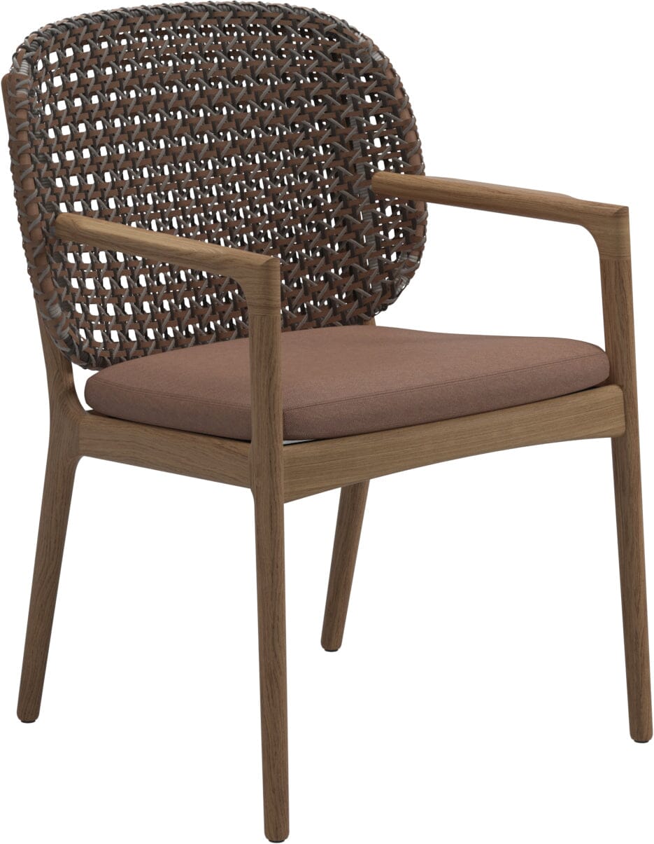 Gloster Kay Fauteuil repas avec accoudoirs Brindle Grade D (ST) Tuck Cider 0121