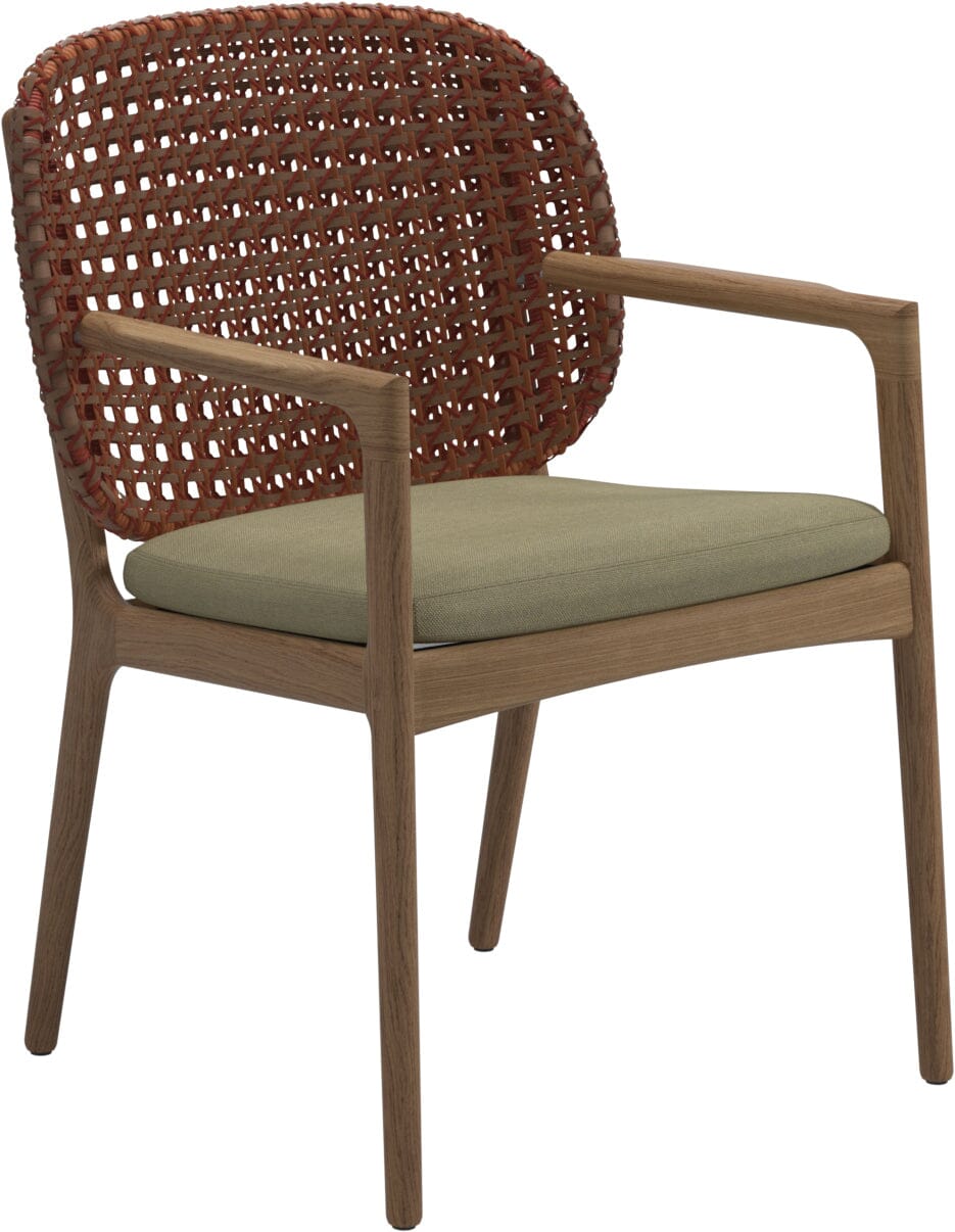 Gloster Kay Fauteuil repas avec accoudoirs Copper