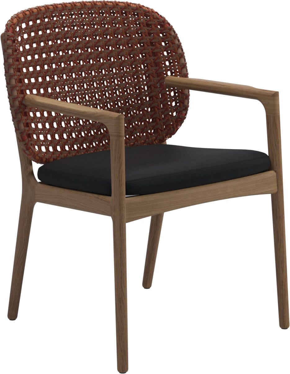 Gloster Kay Fauteuil repas avec accoudoirs Copper