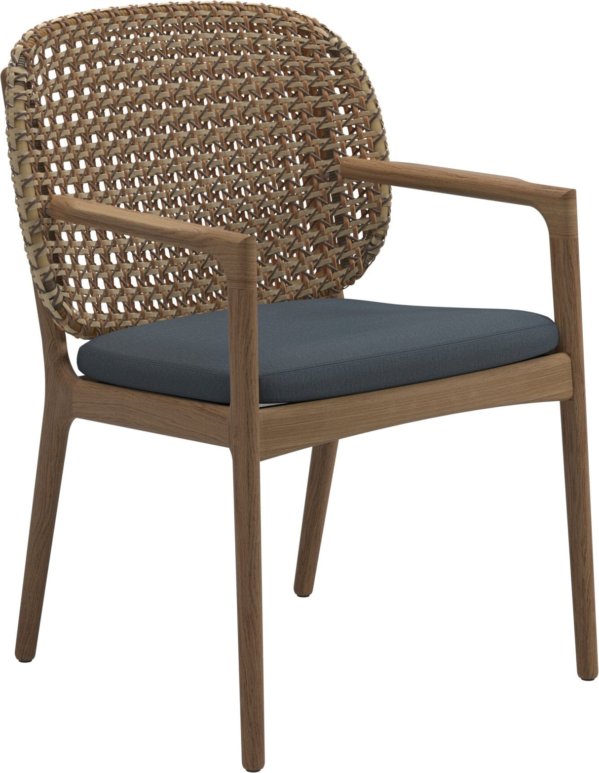 Gloster Kay Fauteuil repas avec accoudoirs Harvest Grade D (ST) Tuck Denim 0157