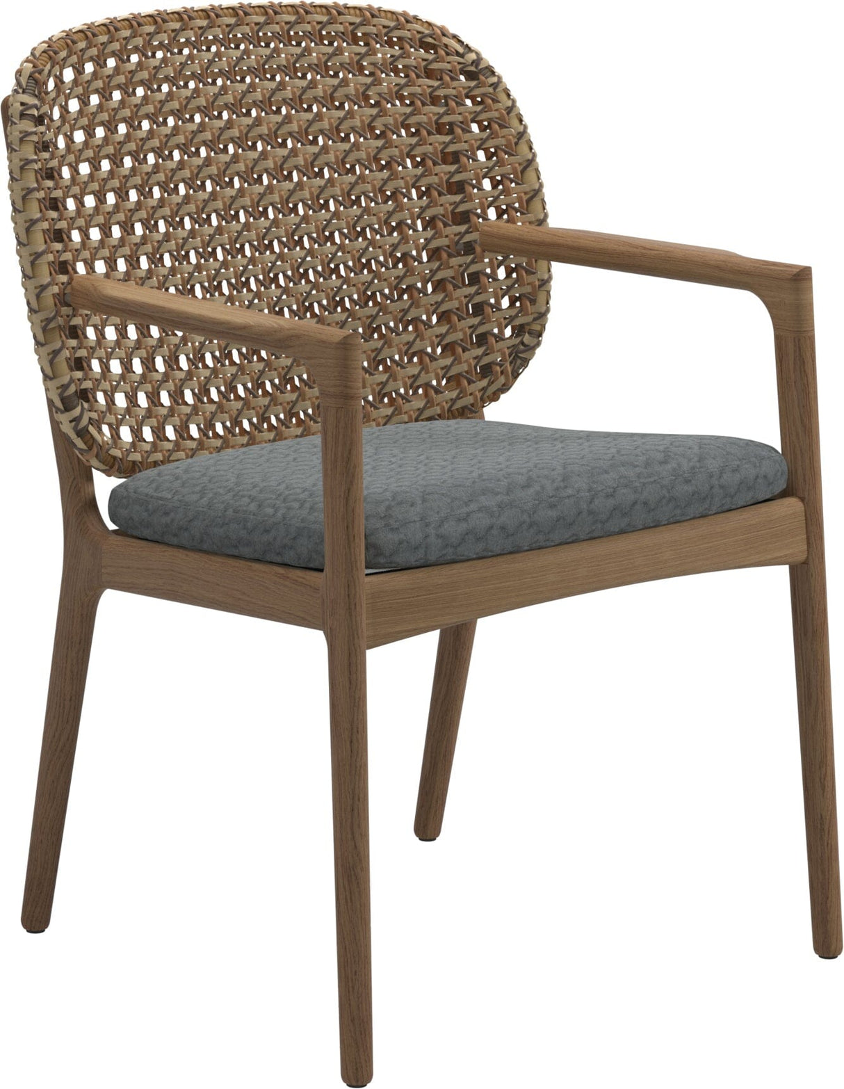 Gloster Kay Fauteuil repas avec accoudoirs Harvest Grade D (ST) Wave Gravel 0159