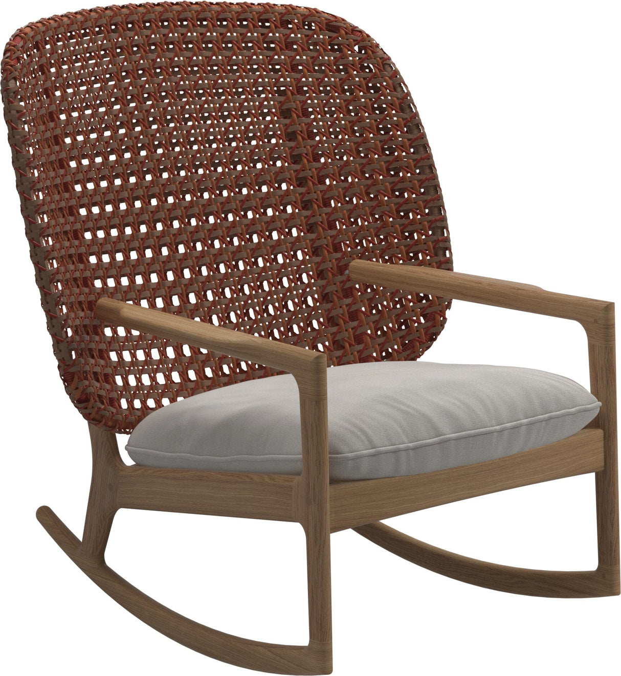 Gloster Kay High Back Rocking Chair Copper Grade B (WR) Blend Linen 0146