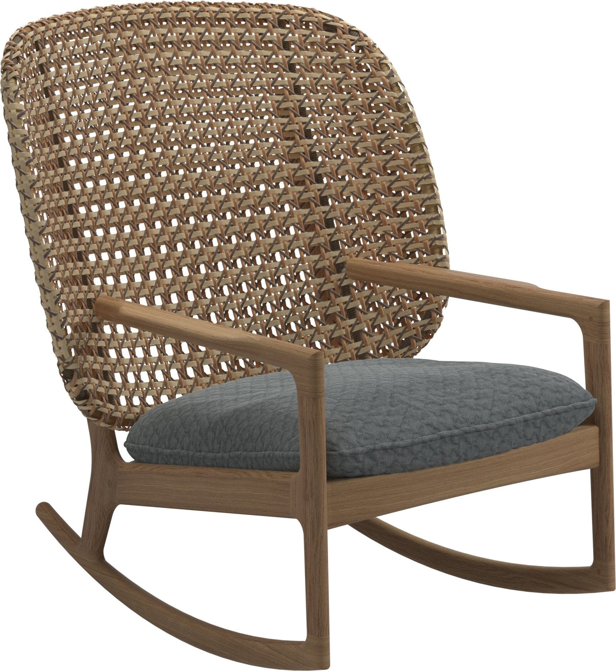 Gloster Kay High Back Rocking Chair Harvest Grade D (ST) Wave Gravel 0159