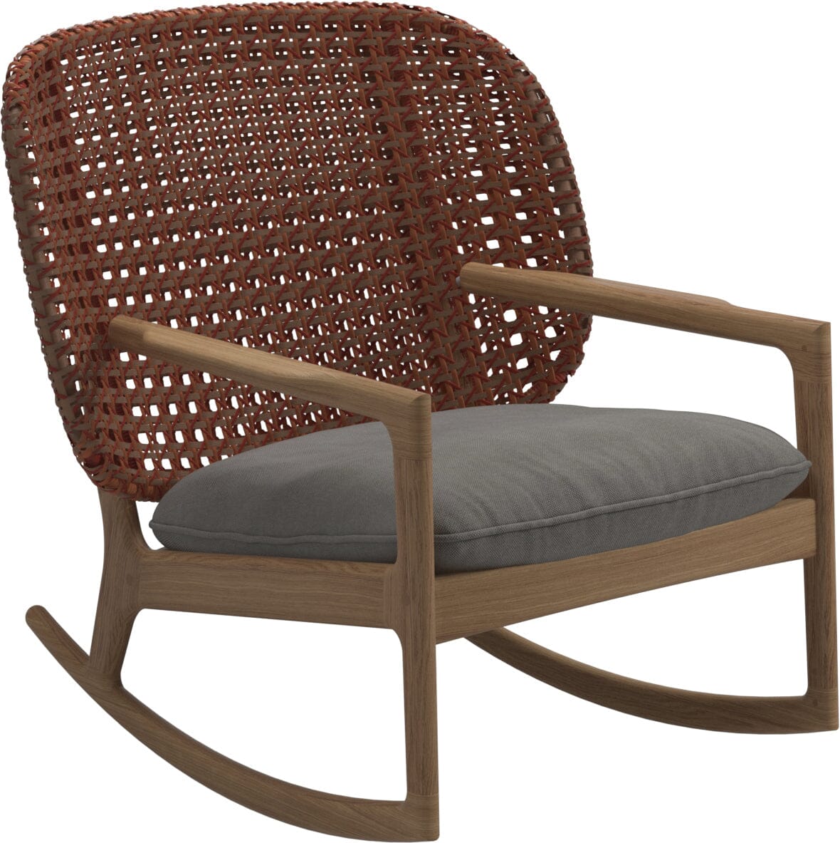 Gloster Kay Low Back Rocking Chair Copper Grade B (OP) Fife Rainy Grey 0044