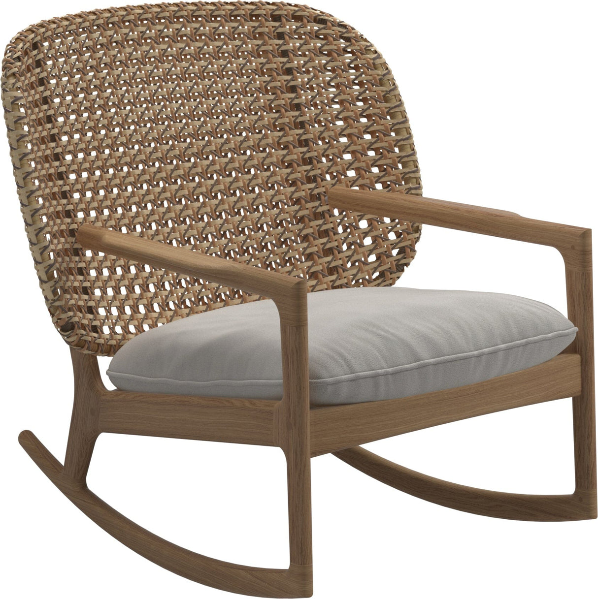 Gloster Kay Low Back Rocking Chair Harvest Grade B (WR) Blend Linen 0146
