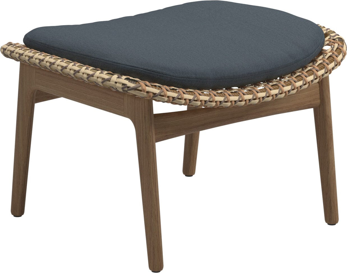 Gloster Kay Repose pieds - Tabouret Harvest Grade D (ST) Tuck Denim 0157