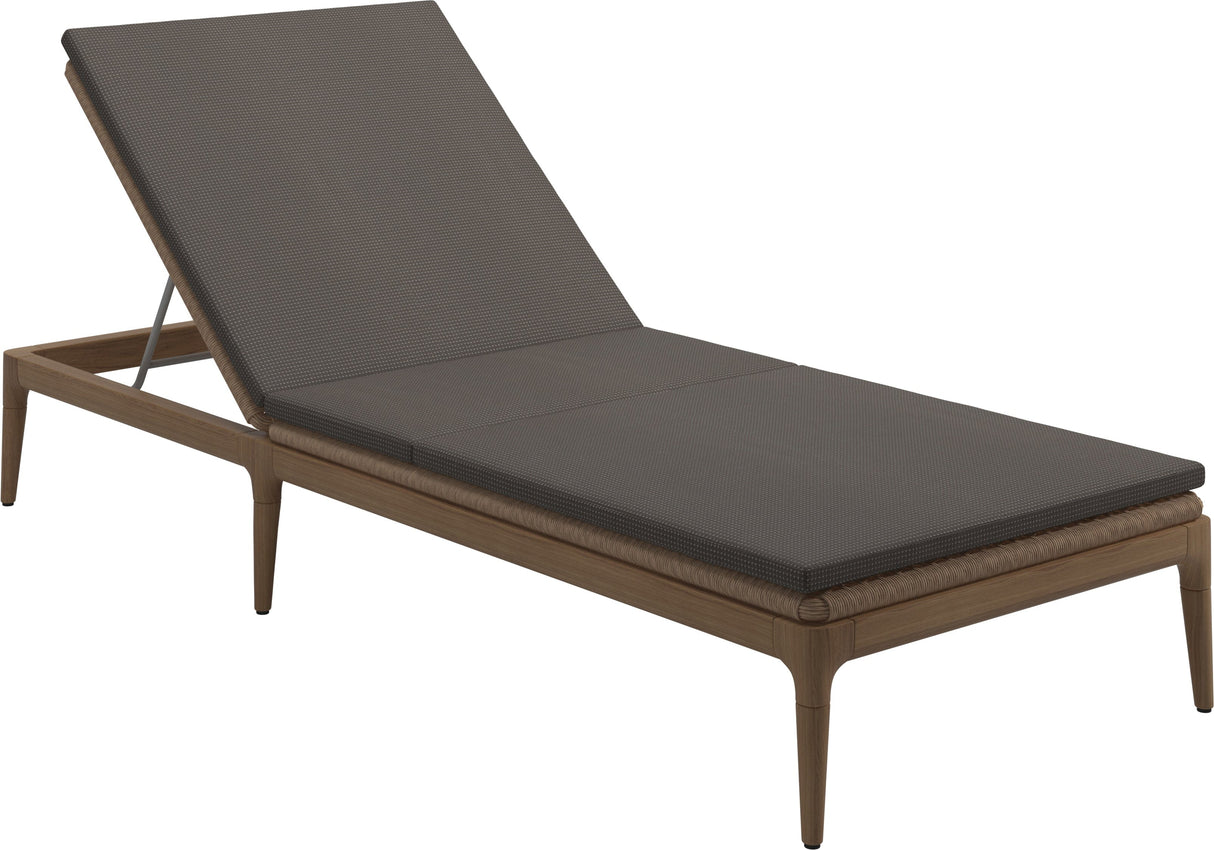 Gloster Lima Chaise longue Grade C (OP) Robben Charcoal 0083
