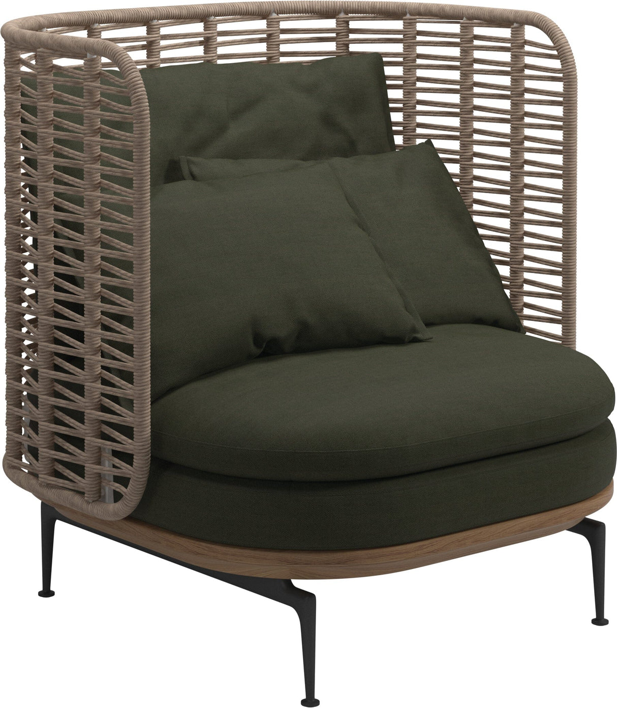 Gloster Mistral Fauteuil club Haut dossier Grade B (OP) Fife Olive 0041