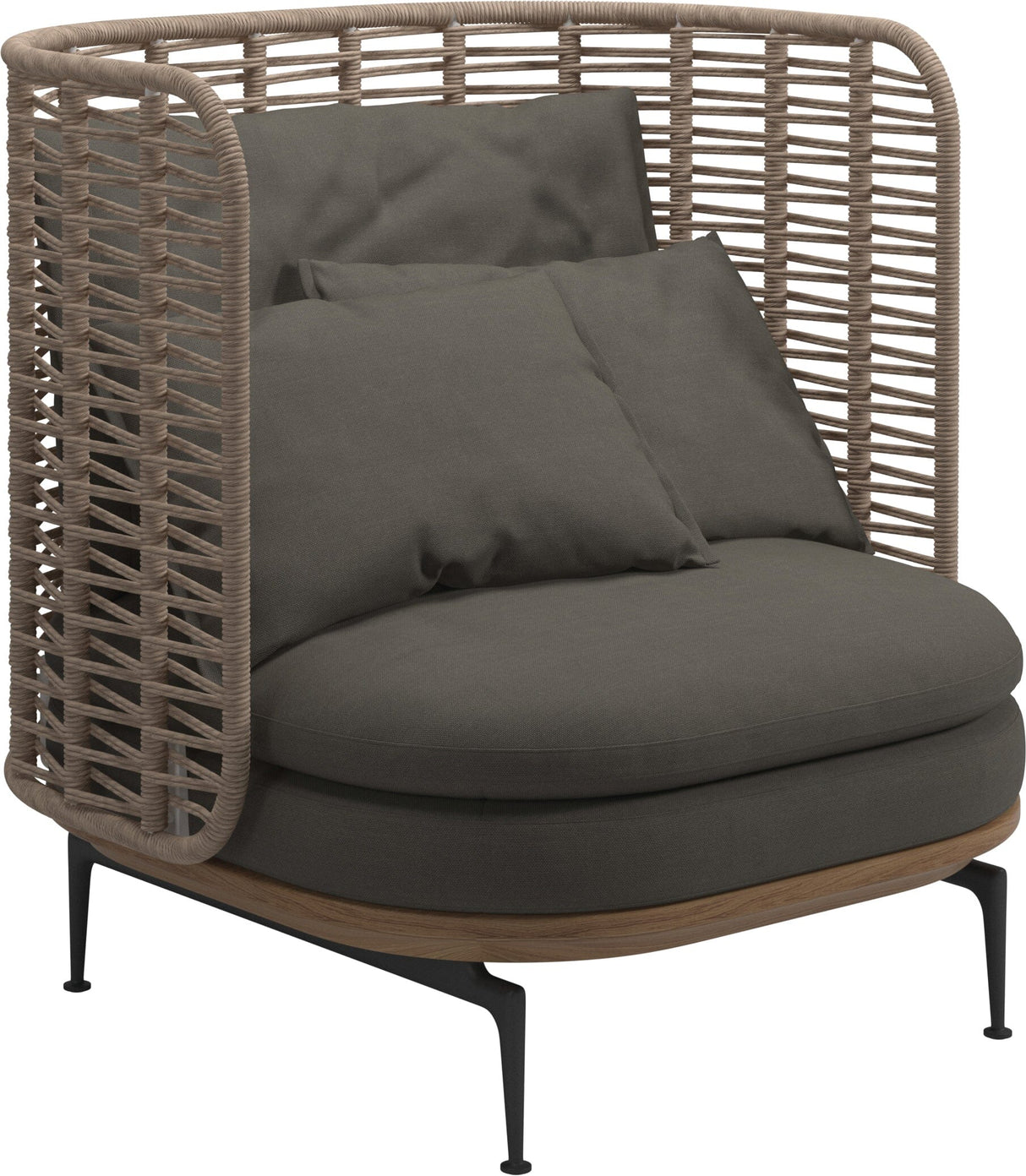 Gloster Mistral Fauteuil club Haut dossier Grade B (OP) Fife Platinum 0042