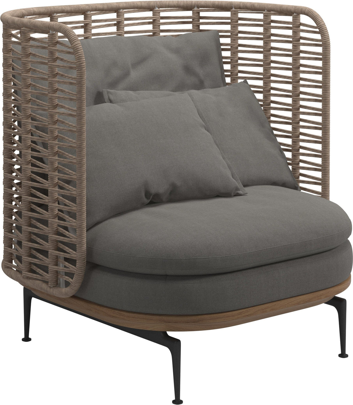 Gloster Mistral Fauteuil club Haut dossier Grade B (OP) Fife Rainy Grey 0044