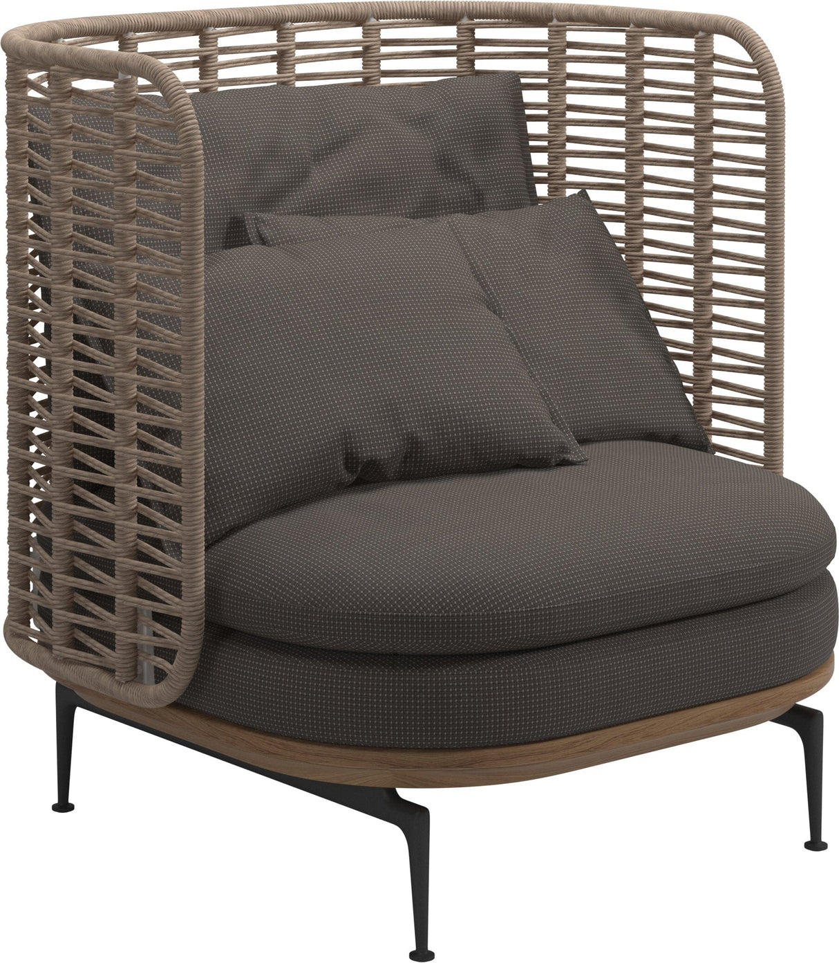 Gloster Mistral Fauteuil club Haut dossier Grade C (OP) Robben Charcoal 0083