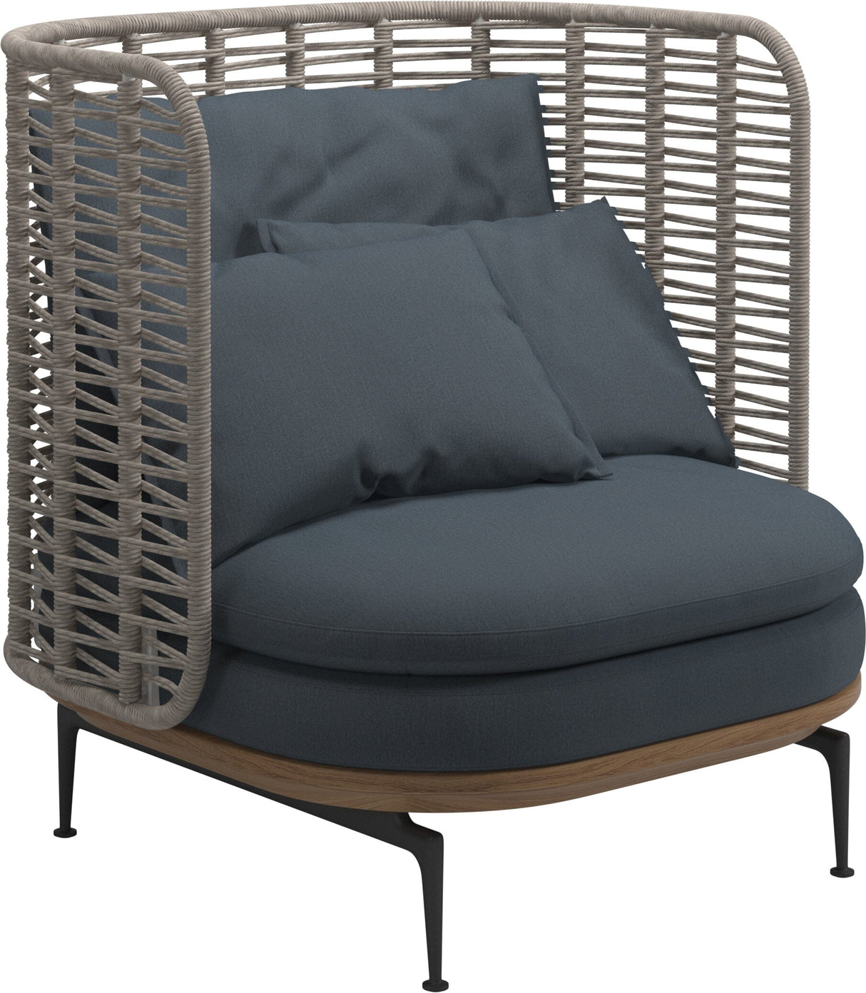 Gloster Mistral Fauteuil club Haut dossier Grade D (ST) Tuck Denim 0157