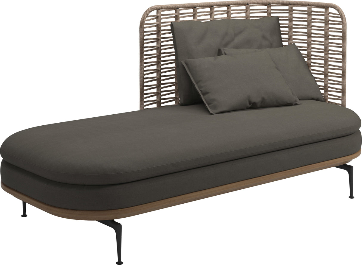 Gloster Mistral Méridienne Droite Haut dossier Grade B (OP) Fife Platinum 0042