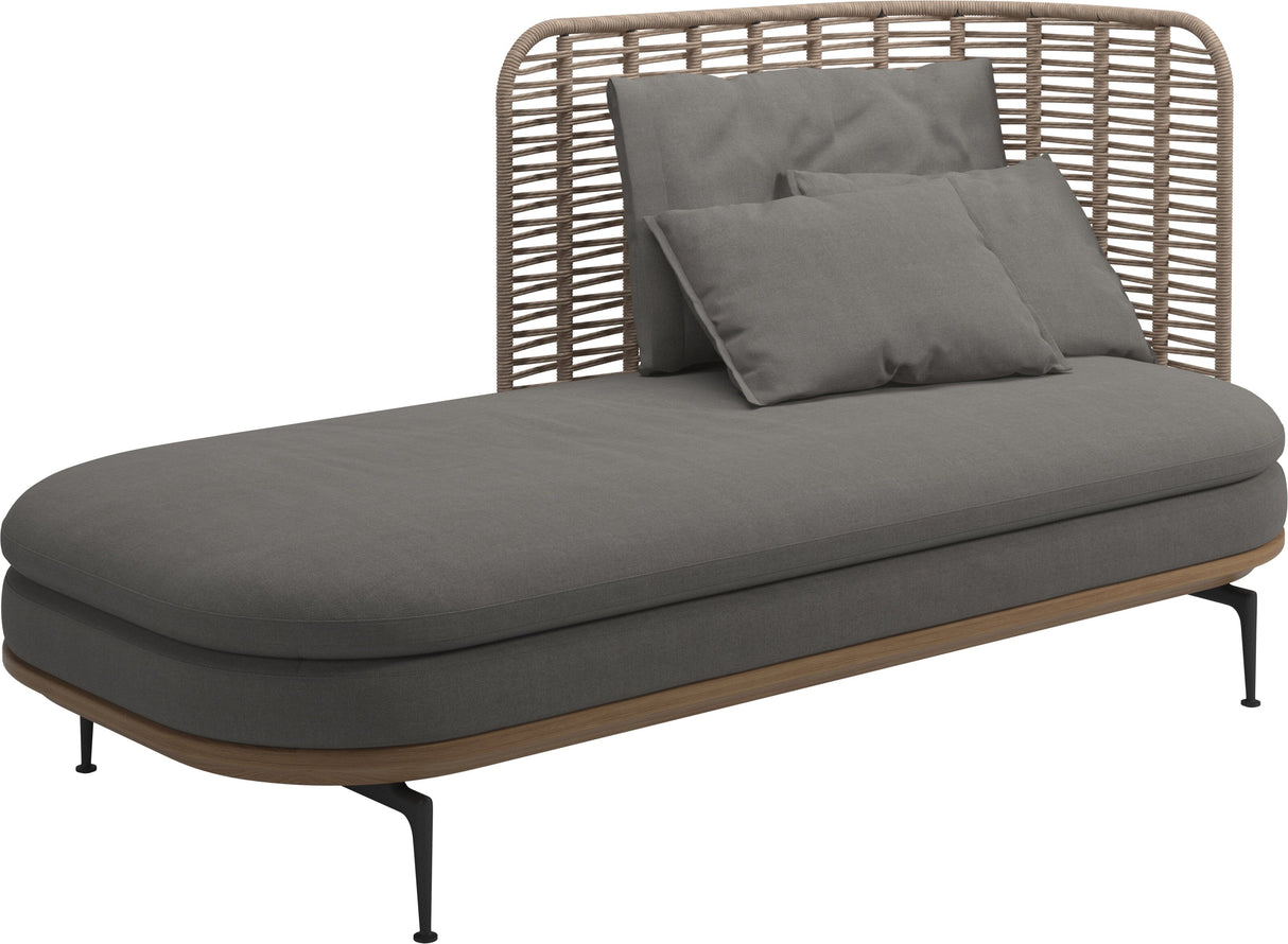 Gloster Mistral Méridienne Droite Haut dossier Grade B (OP) Fife Rainy Grey 0044