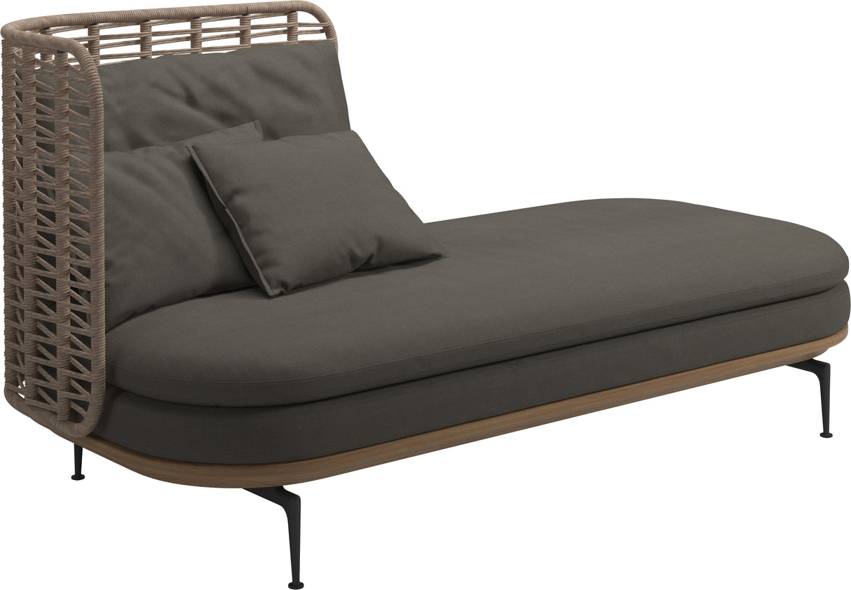 Gloster Mistral Méridienne Gauche Haut dossier Grade B (OP) Fife Platinum 0042