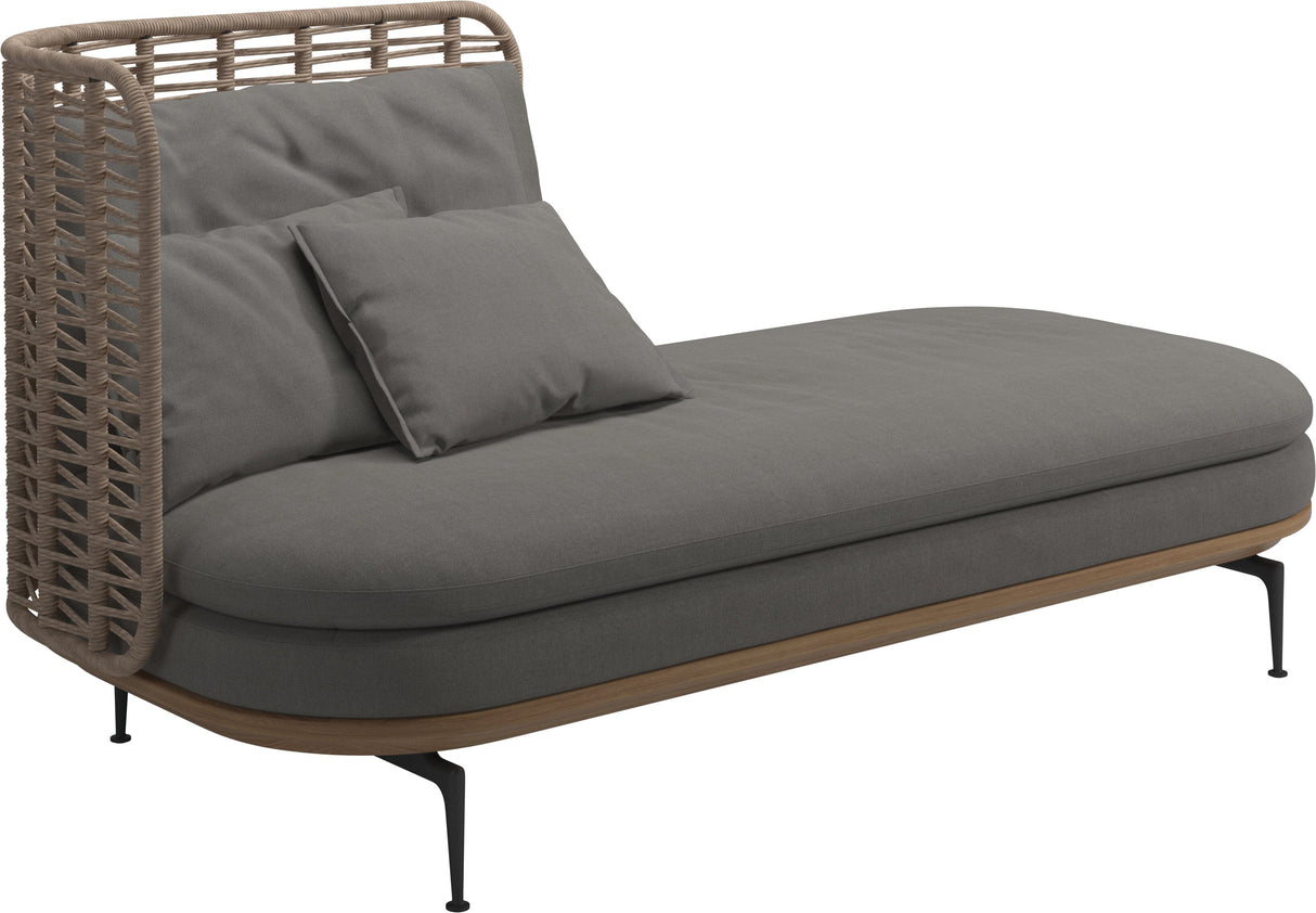 Gloster Mistral Méridienne Gauche Haut dossier Grade B (OP) Fife Rainy Grey 0044