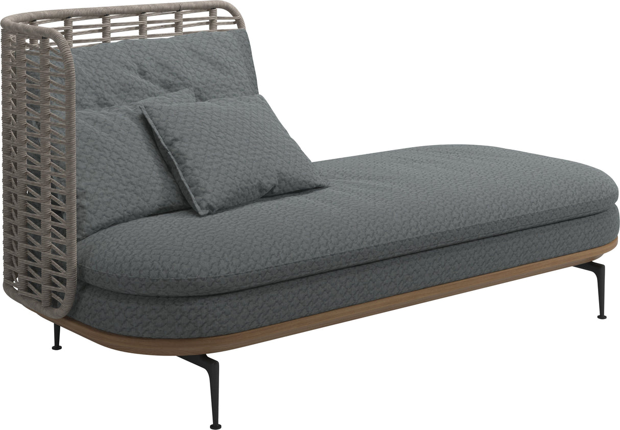 Gloster Mistral Méridienne Gauche Haut dossier Grade D (ST) Wave Gravel 0159