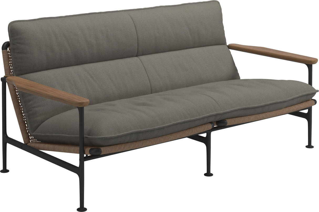 Gloster Zenith Canapé 2 places avec Teak Arms (Meteor) Grade C (OP) Loom 3 Castlerock 0205