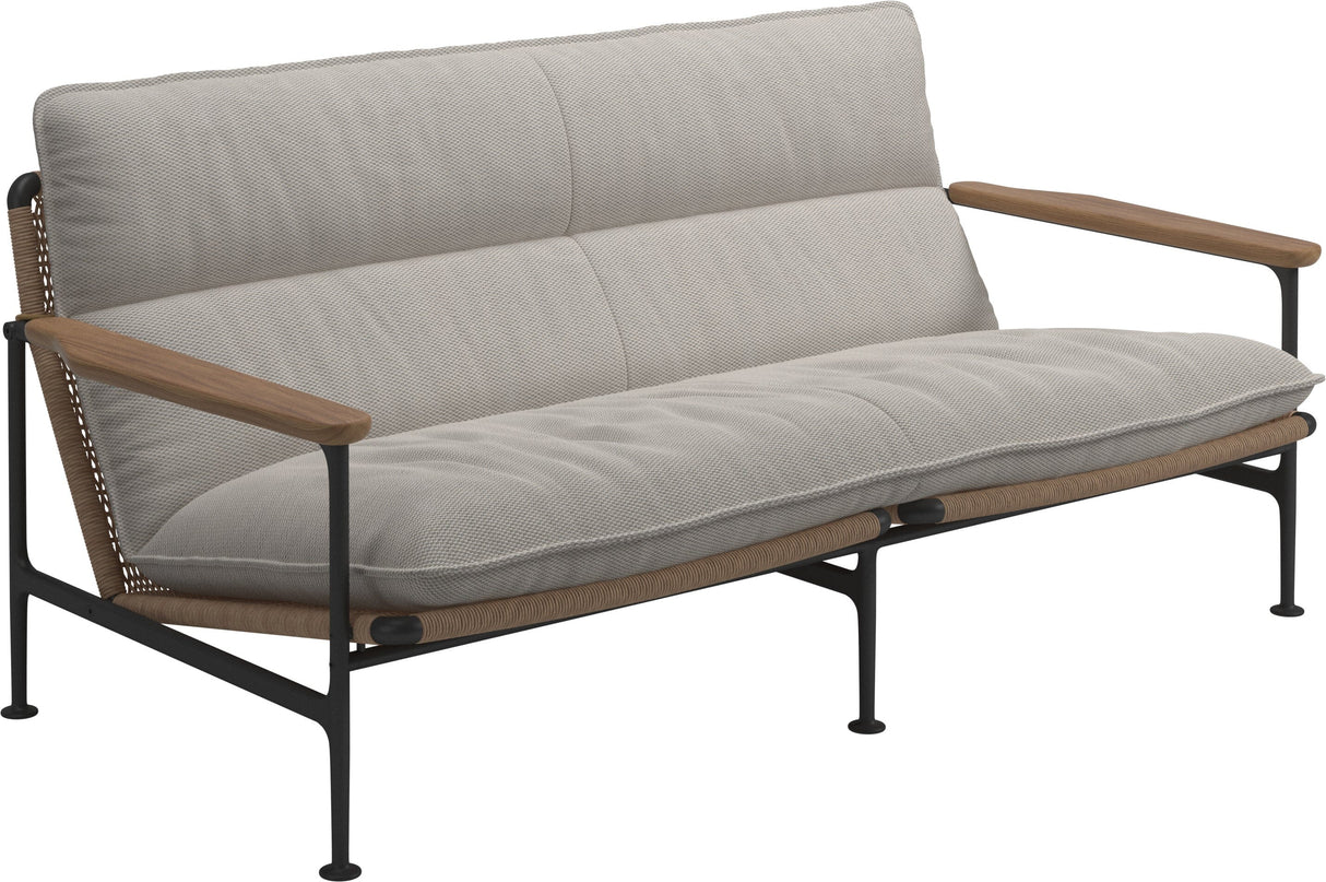 Gloster Zenith Canapé 2 places avec Teak Arms (Meteor) Grade C (OP) Lopi Marble 0134