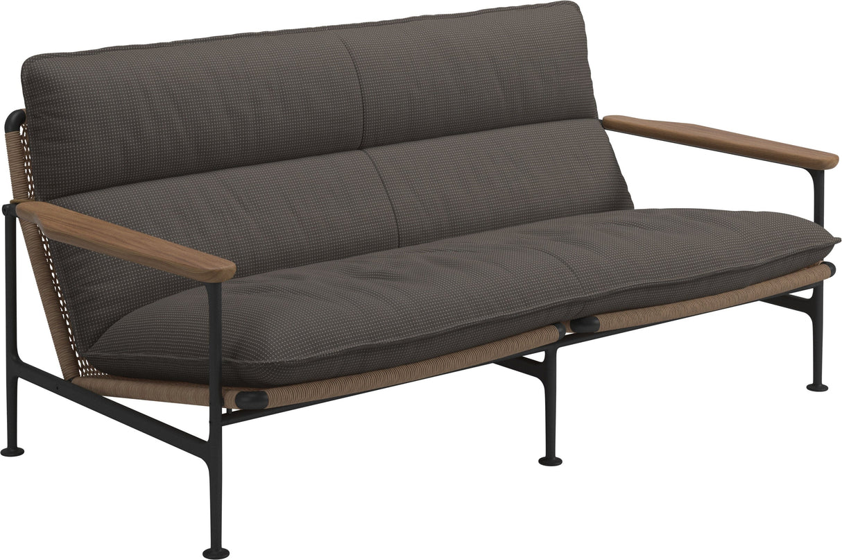 Gloster Zenith Canapé 2 places avec Teak Arms (Meteor) Grade C (OP) Robben Charcoal 0083