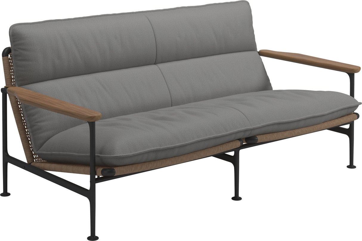 Gloster Zenith Canapé 2 places avec Teak Arms (Meteor) Grade D (ST) Dot Putty 0156