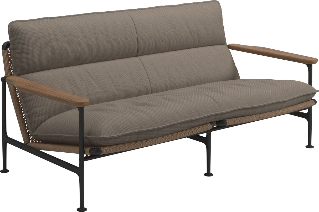 Gloster Zenith Canapé 2 places avec Teak Arms (Meteor) Grade D (ST) Ravel Dune 0118