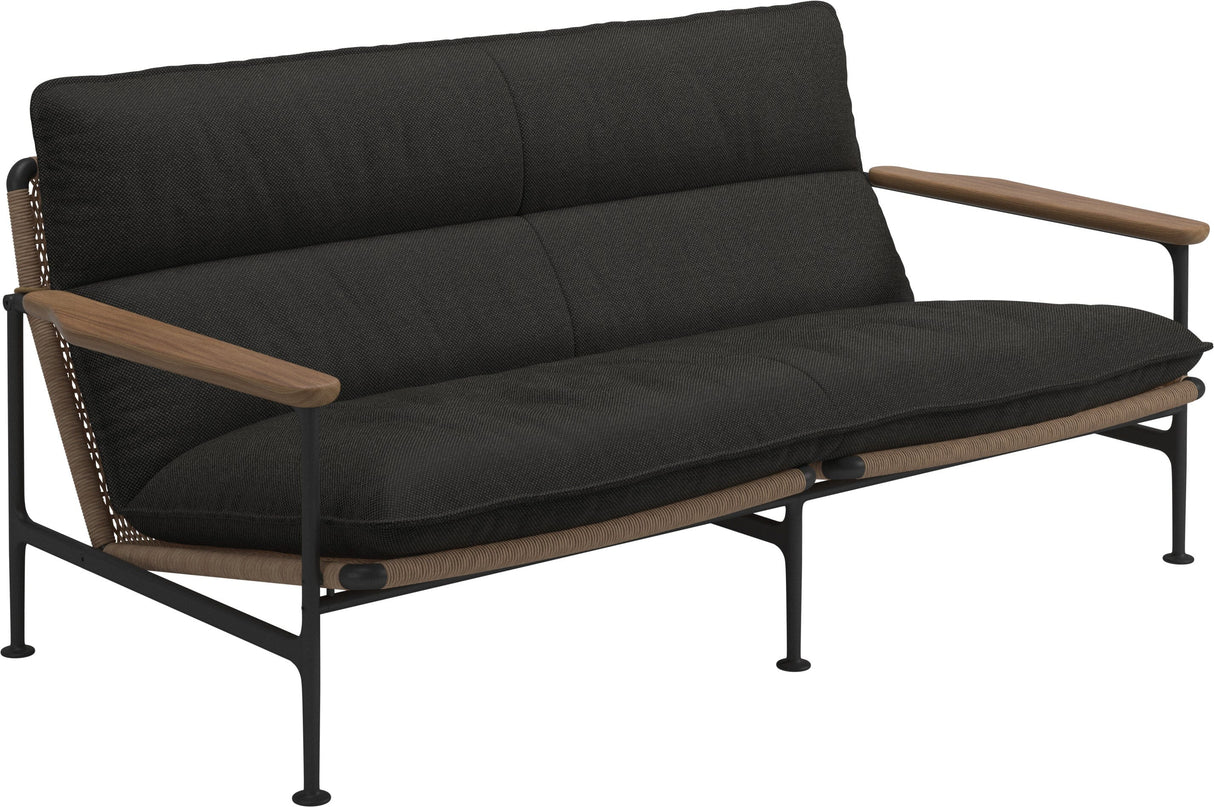 Gloster Zenith Canapé 2 places avec Teak Arms (Meteor) Grade D (ST) Ravel Sable 0120