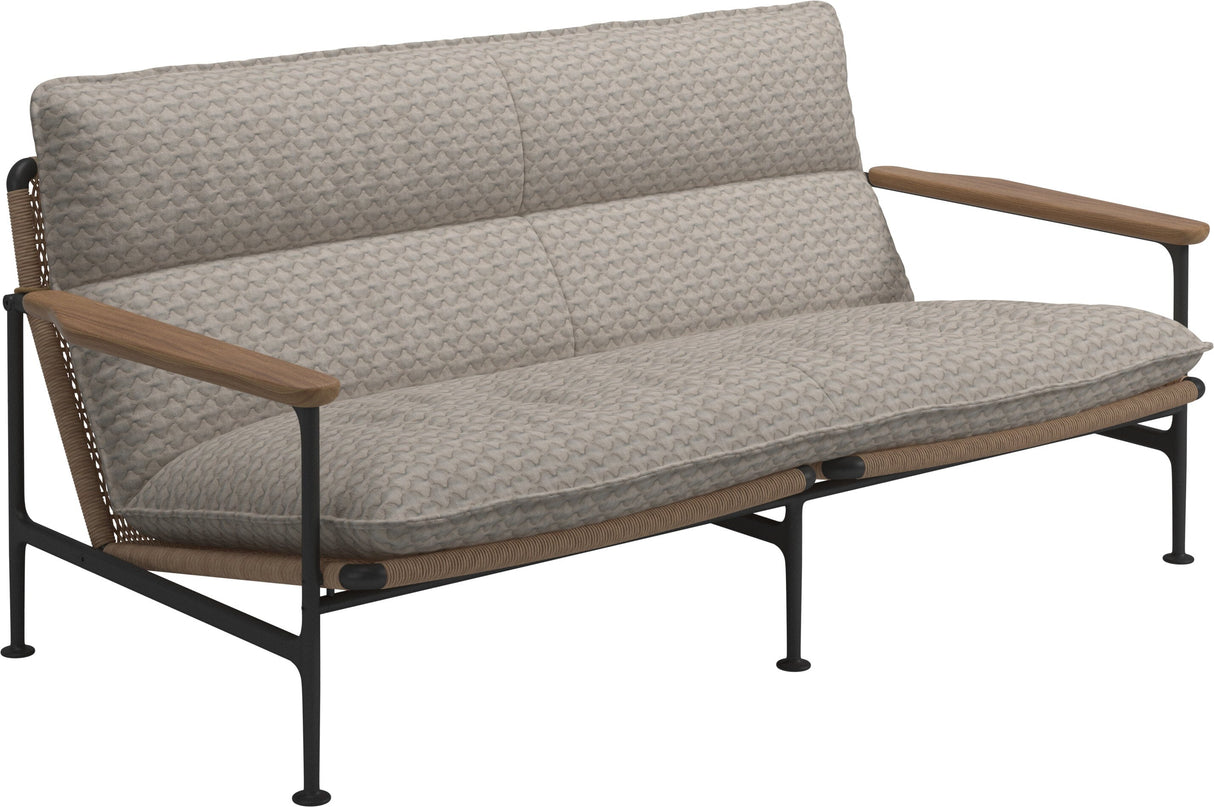 Gloster Zenith Canapé 2 places avec Teak Arms (Meteor) Grade D (ST) Wave Buff 0125