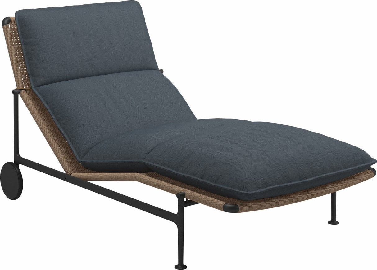 Gloster Zenith Chaise longue (Meteor) Grade D (ST) Tuck Denim 0157