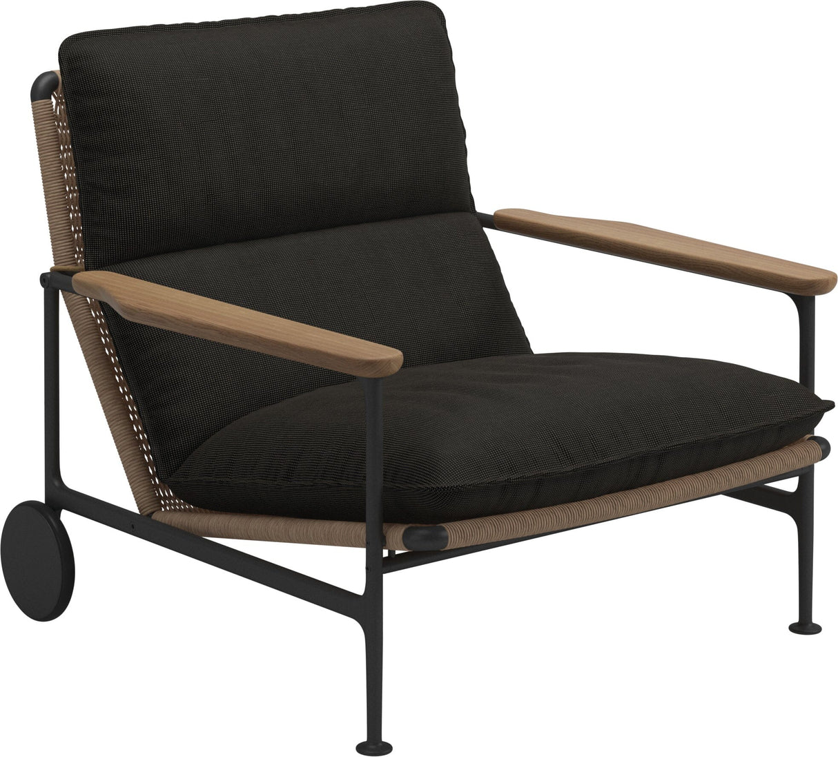 Gloster Zenith Fauteuil club - Lounge Chair avec Teak Arms (Meteor) Grade B (OP) Fife Granite 0034