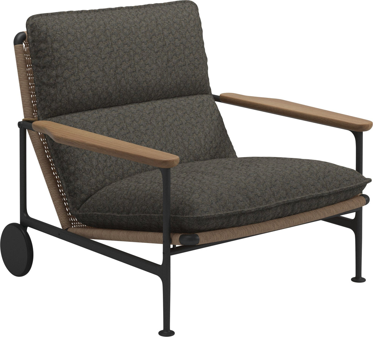 Gloster Zenith Fauteuil club - Lounge Chair avec Teak Arms (Meteor) Grade D (ST) Wave Quarry 0126