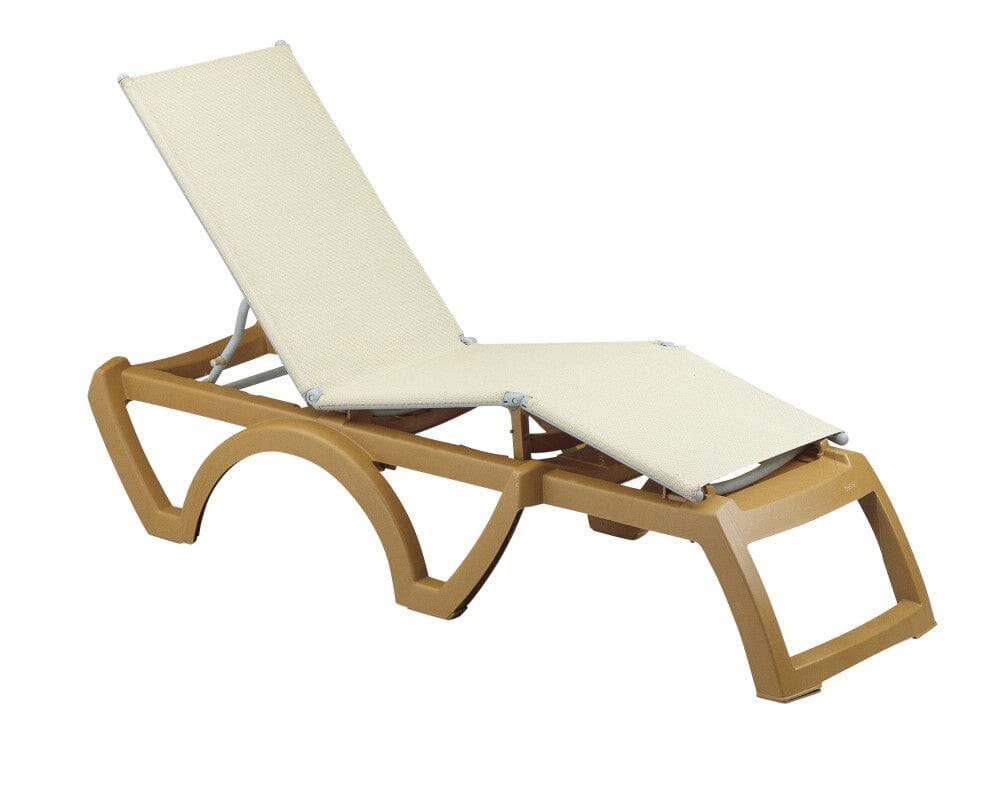 Grosfillex Bali Bain de soleil empilable Bois / T9 Ecru