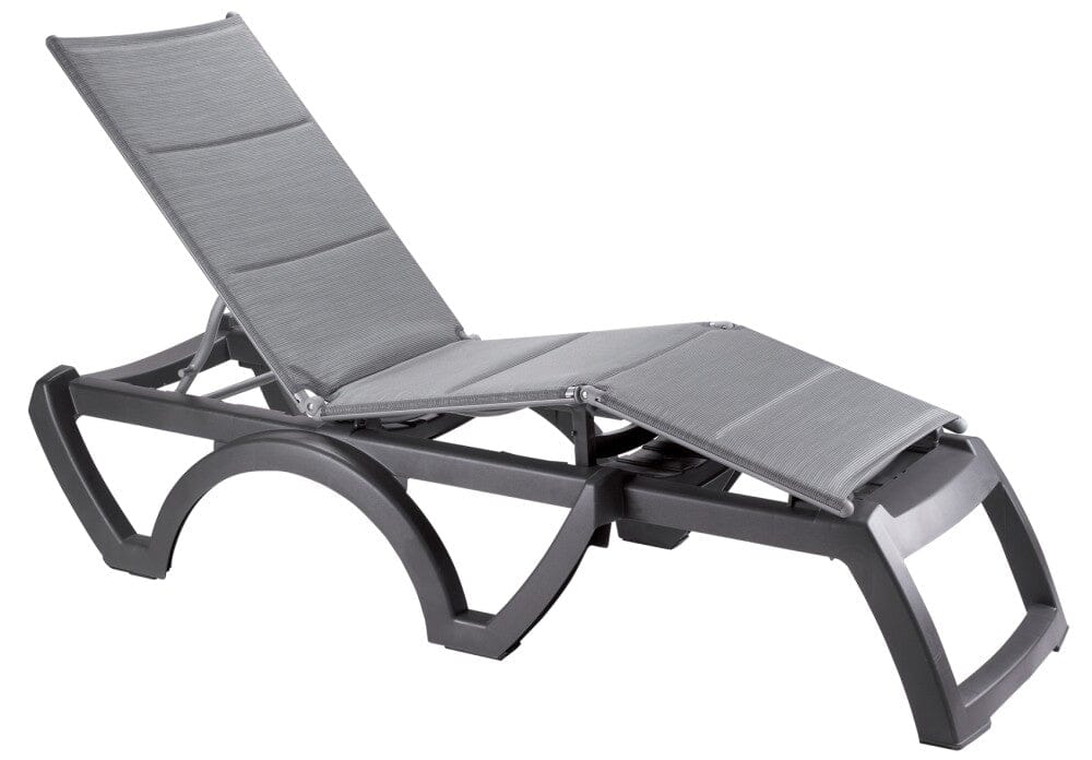Grosfillex Bali Confort Bain de soleil empilable Anthracite / T18 Anthracite