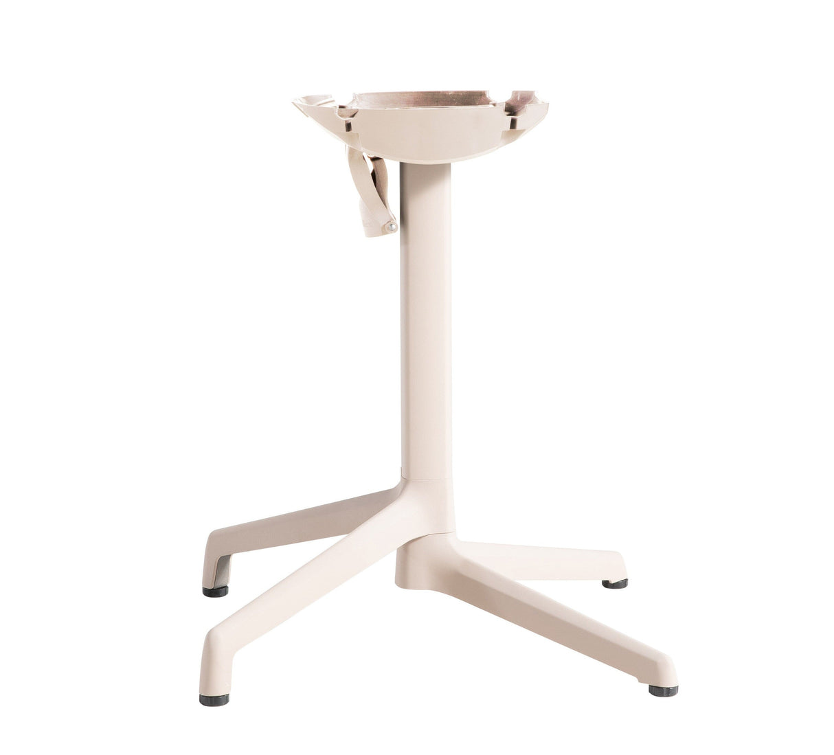 Grosfillex Cannes GX2.0 Pied Bistro résine synthétique central rabattable et encastrable Havane