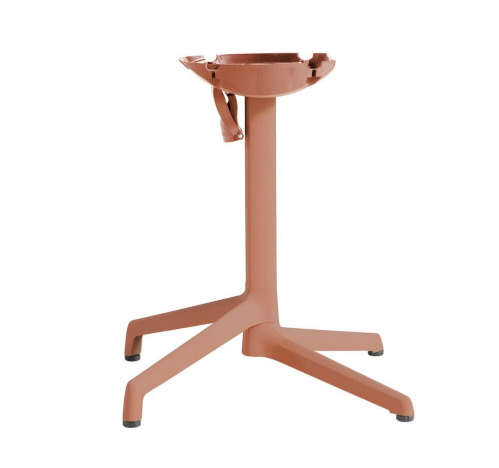 Grosfillex Cannes GX2.0 Pied Bistro résine synthétique central rabattable et encastrable Terracotta