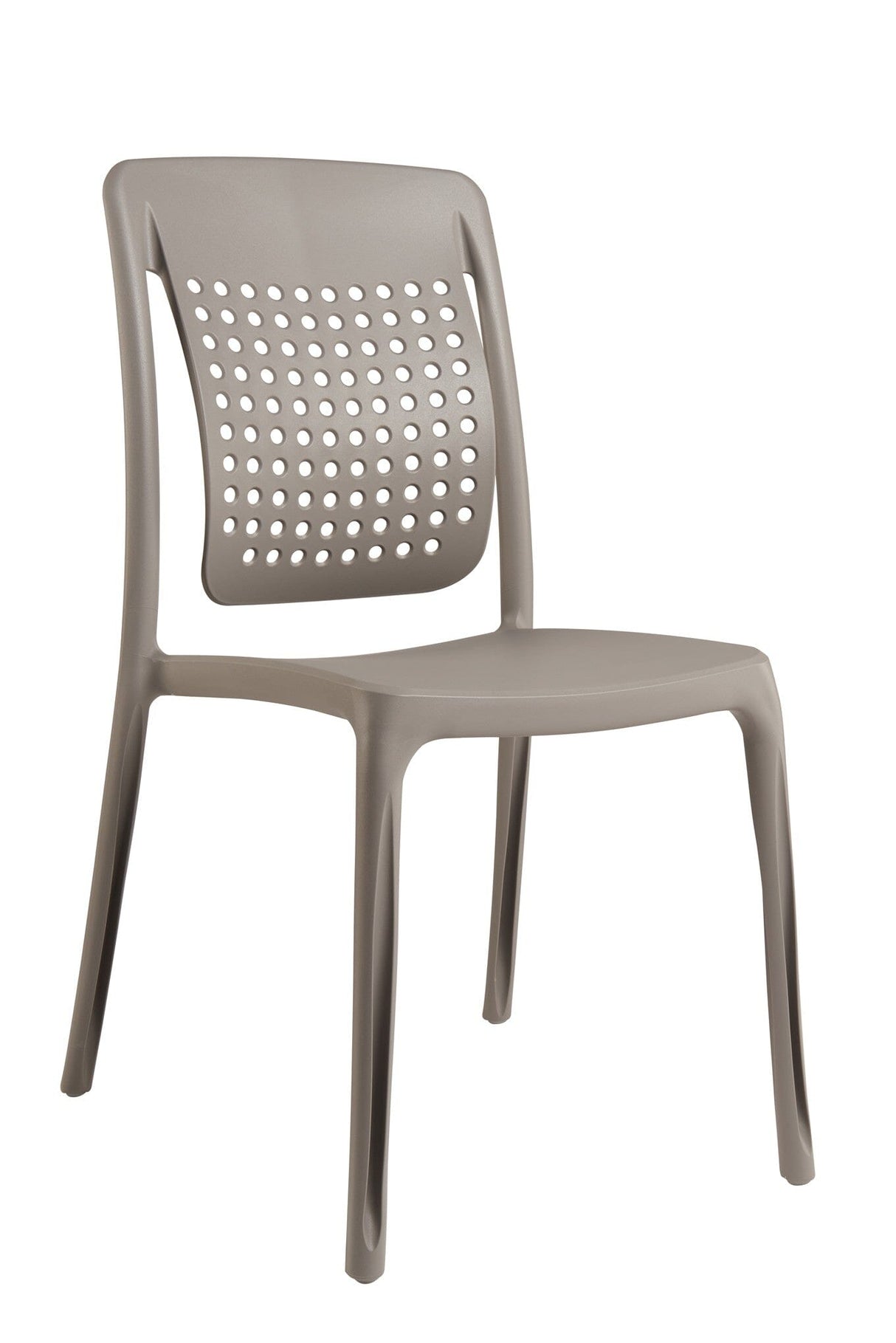 Grosfillex Factory Chaise empilable Gris Platinium