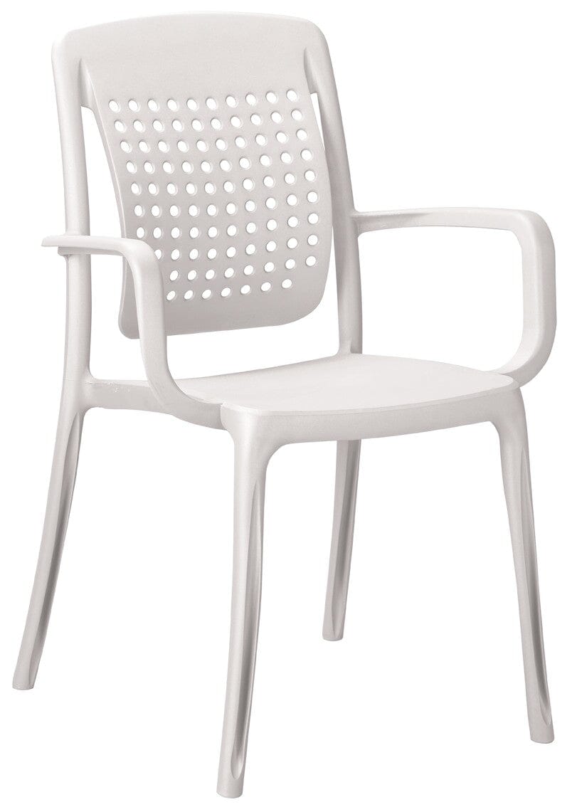 Grosfillex Factory Fauteuil repas empilable Blanc