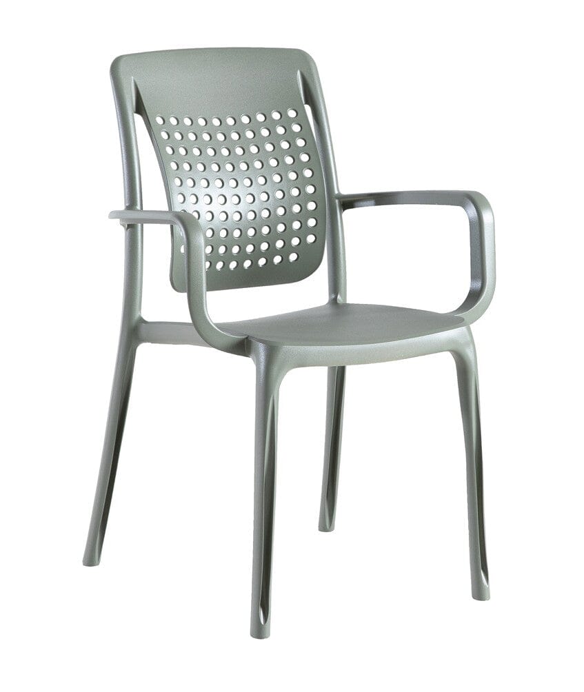 Grosfillex Factory Fauteuil repas empilable Forest Green