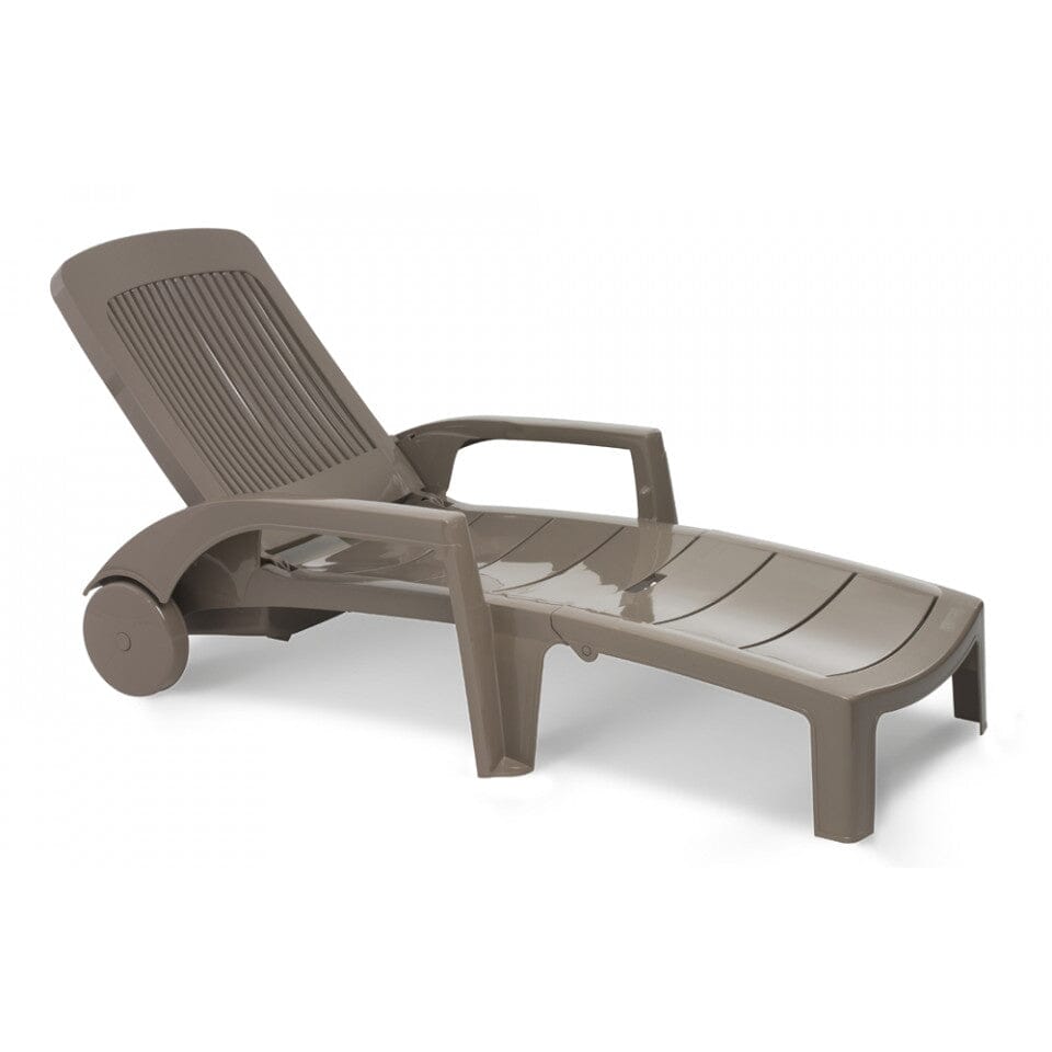 Grosfillex Fidji 2 Bain de soleil pliant Taupe