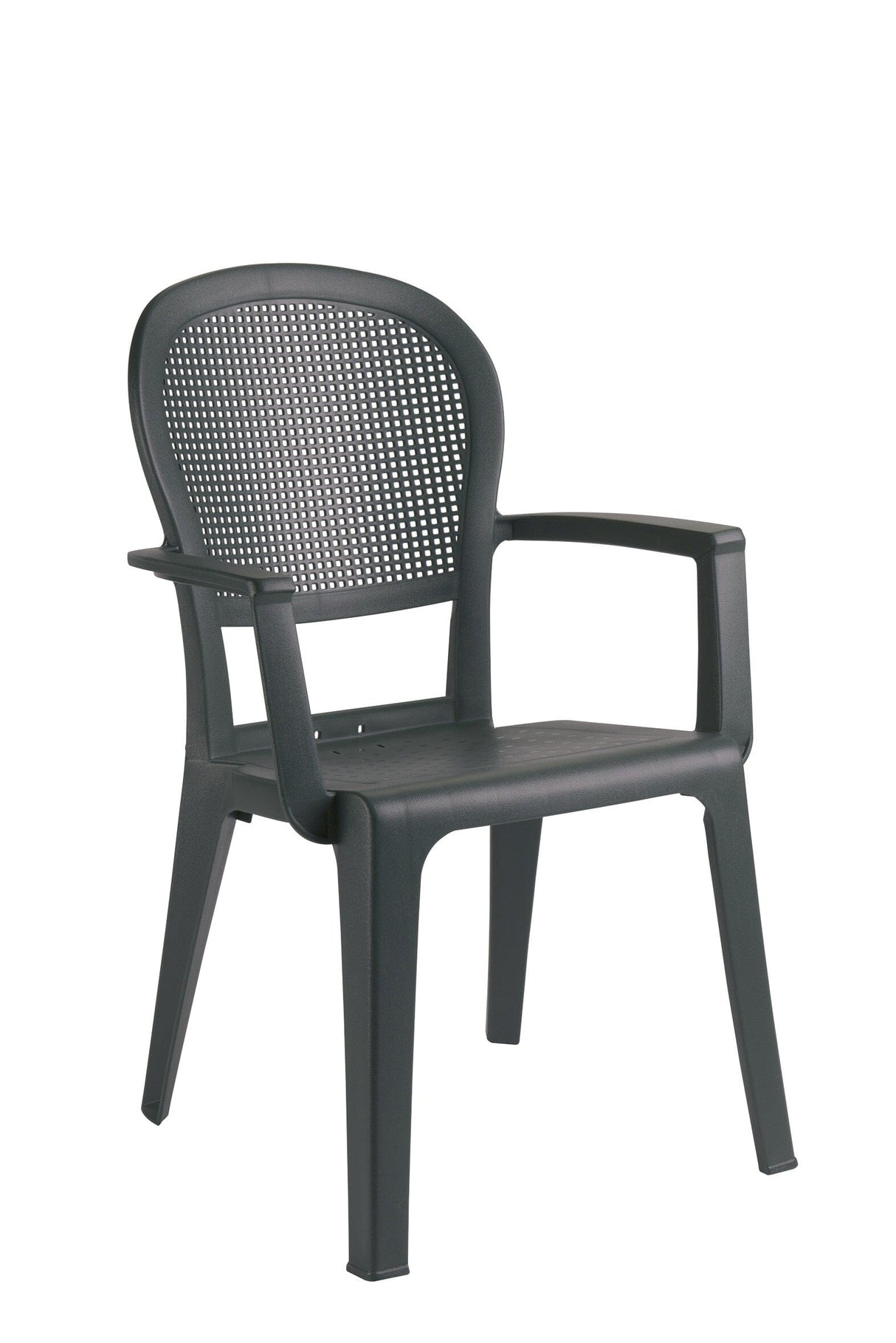 Grosfillex Madras Fauteuil repas empilable Anthracite