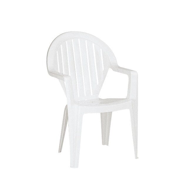 Grosfillex Miami Fauteuil repas empilable Blanc