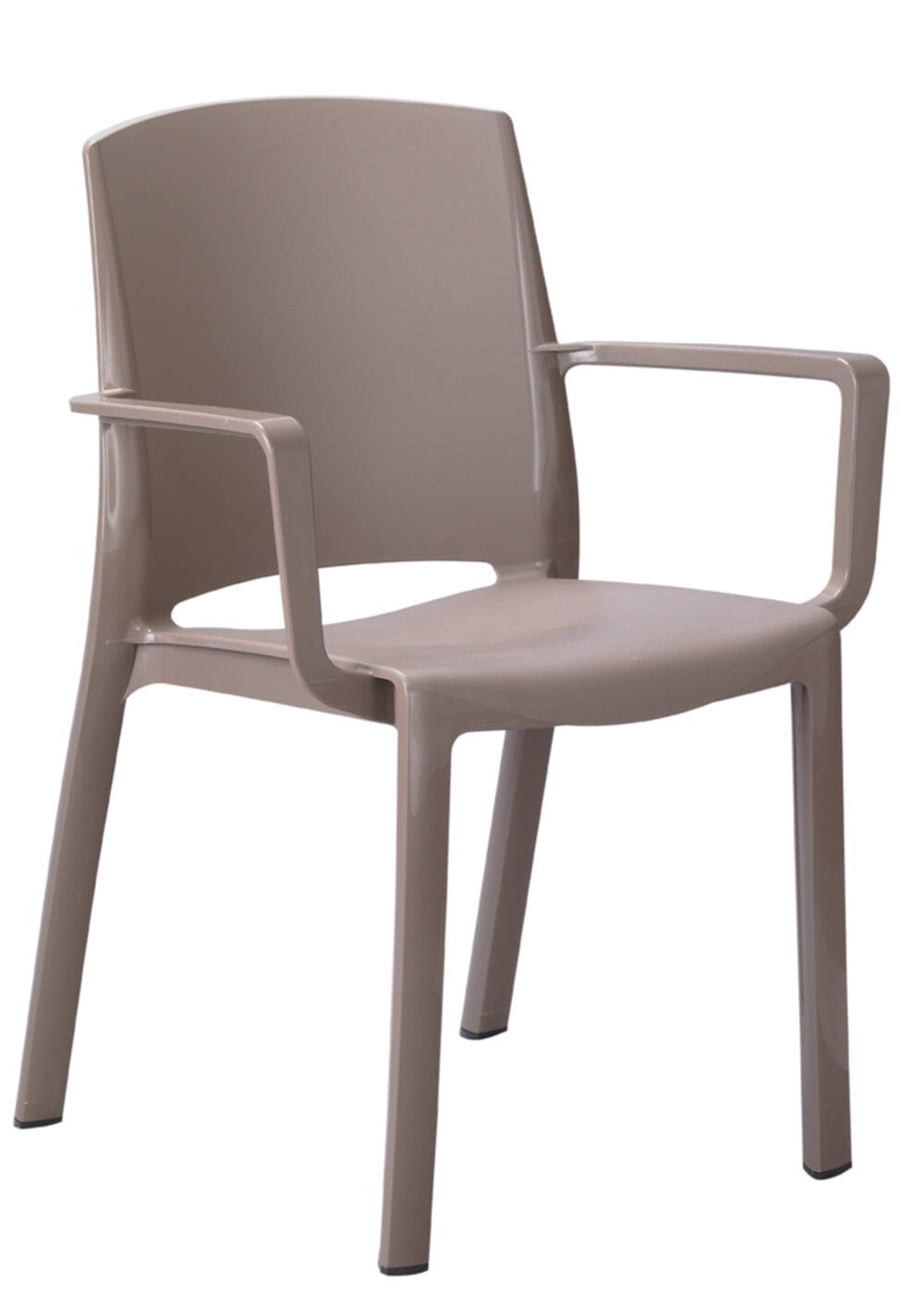 Grosfillex Milton Fauteuil repas empilable Taupe