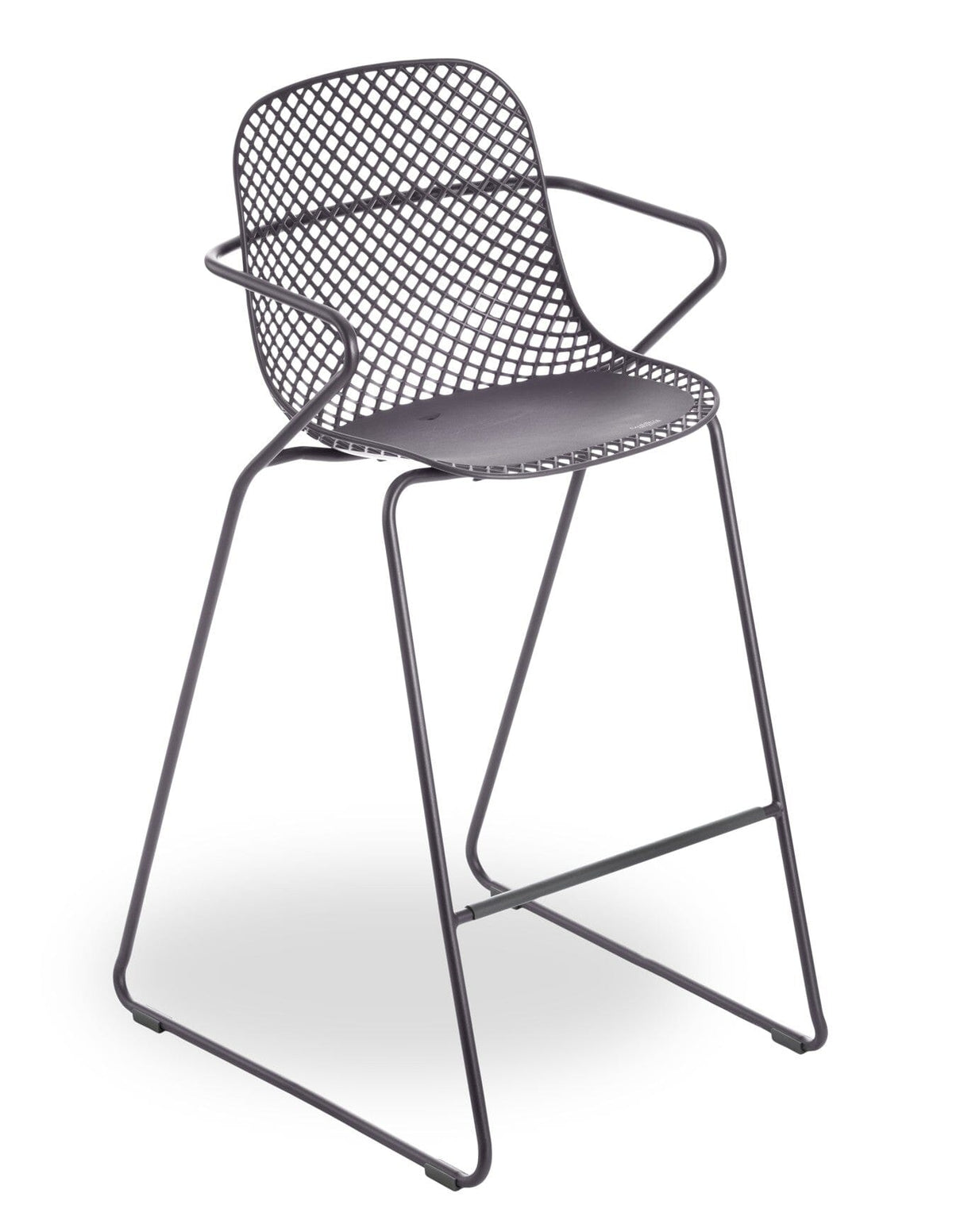 Grosfillex Ramatuelle 73 Chaise haute de bar empilable Gris Pavement