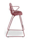 Grosfillex Ramatuelle 73 Chaise haute de bar empilable Rouge Bossa Nova 