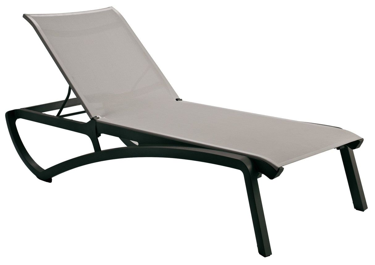 Grosfillex Sunset Bain de soleil Noir Volcanic / T30 Gris