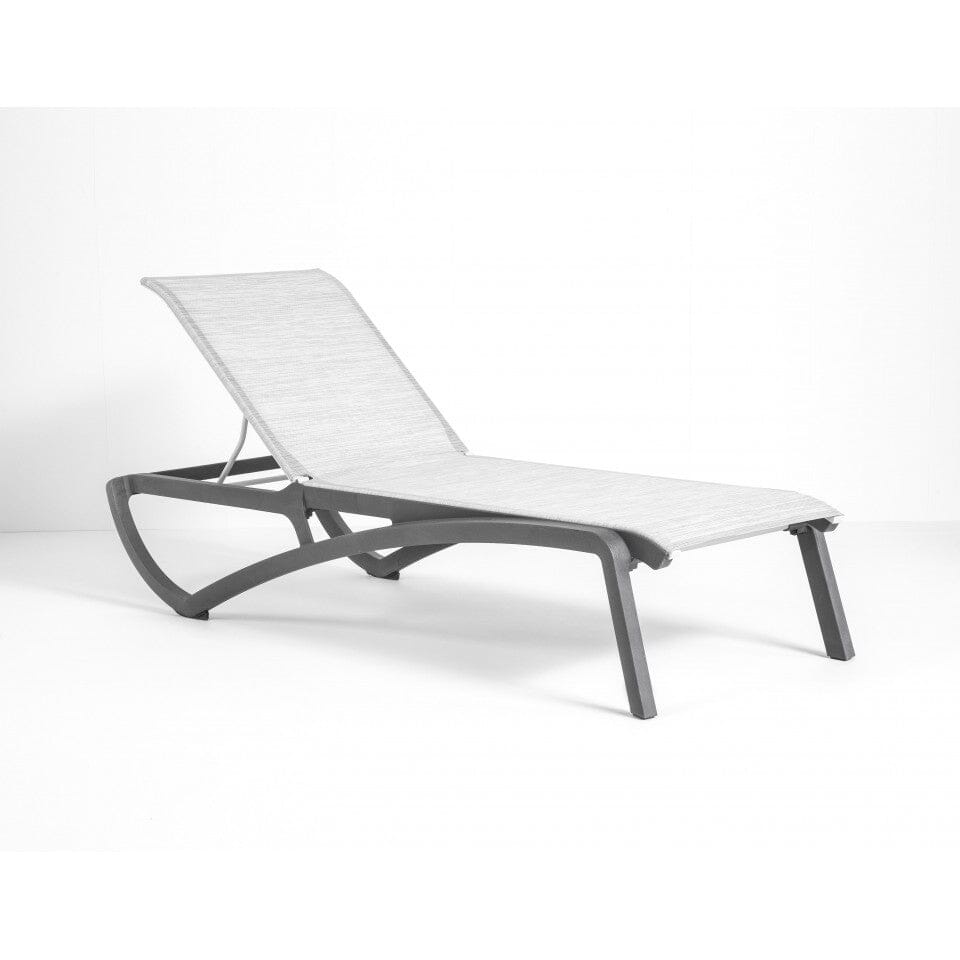 Grosfillex Sunset Bain de soleil Noir Volcanic / T34 Gris Chiné