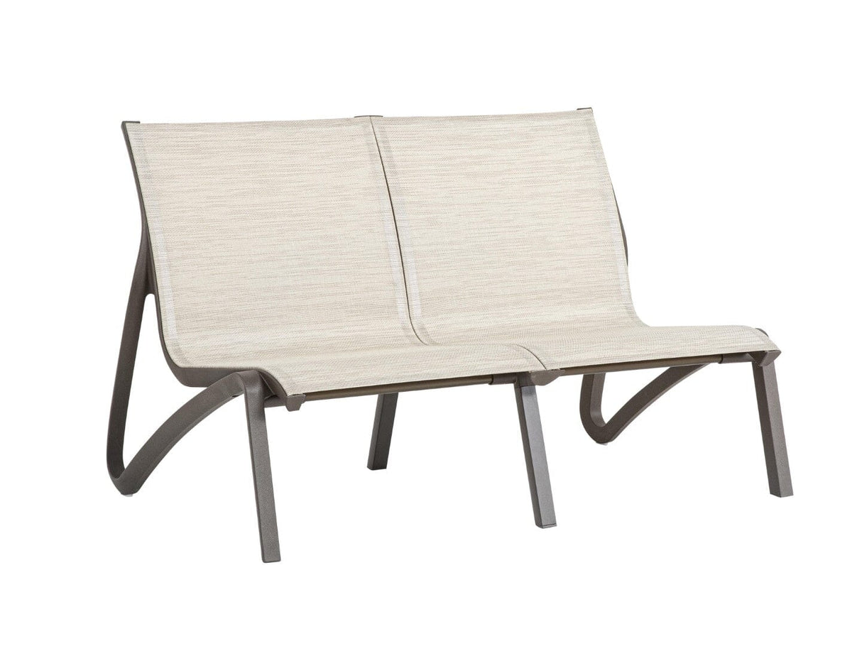 Grosfillex Sunset Canapé Conversationnel 2 places Bronze / T36 Brun Chiné