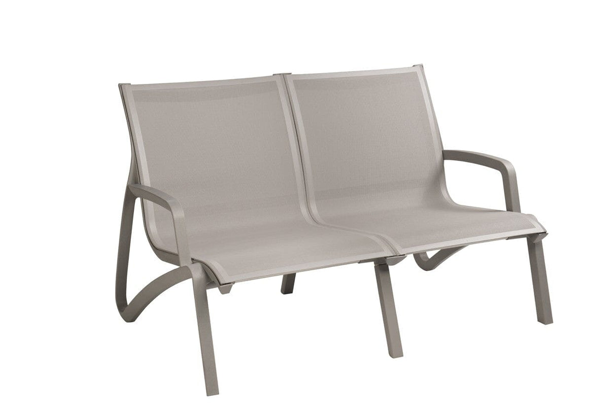 Grosfillex Sunset Canapé Conversationnel 2 places Gris Platinum / T30 Gris
