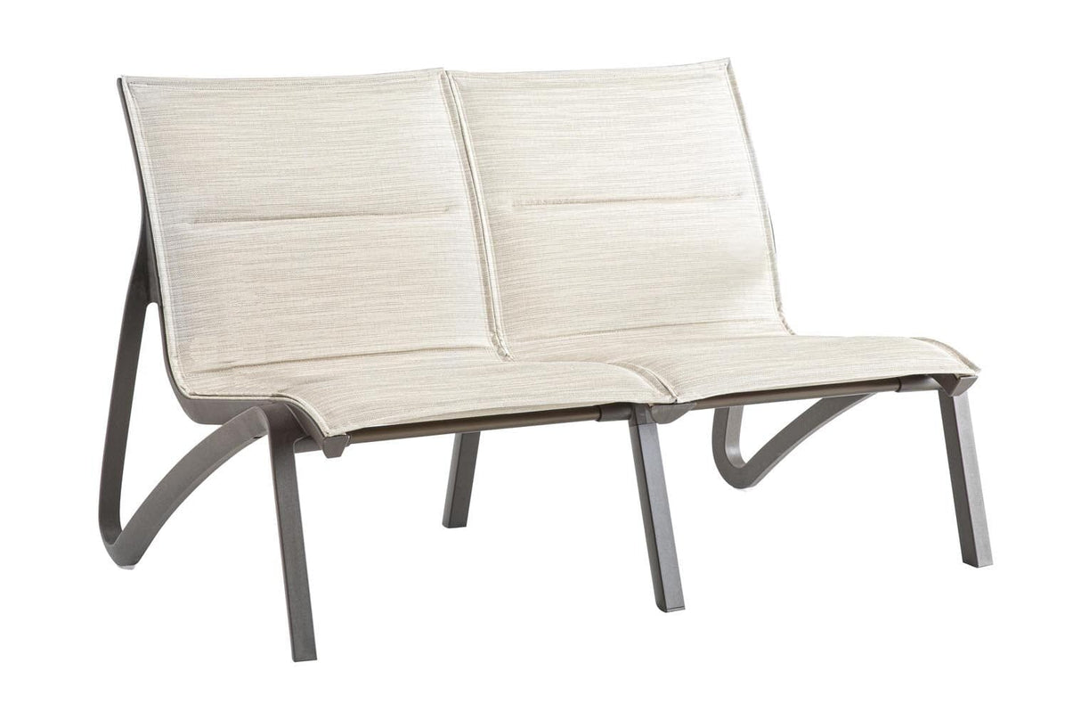 Grosfillex Sunset Confort Canapé Conversationnel 2 places Bronze Fusion / T36 Brun Chiné