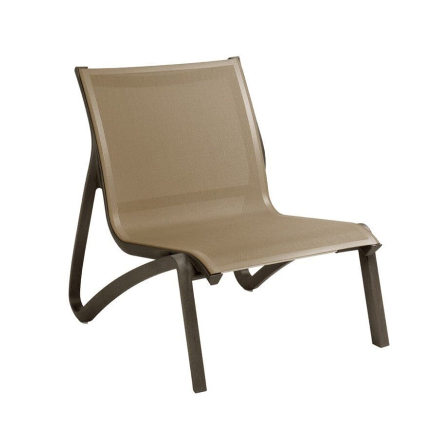Grosfillex Sunset Fauteuil bas Conversationnel Bronze / T31 Cognac